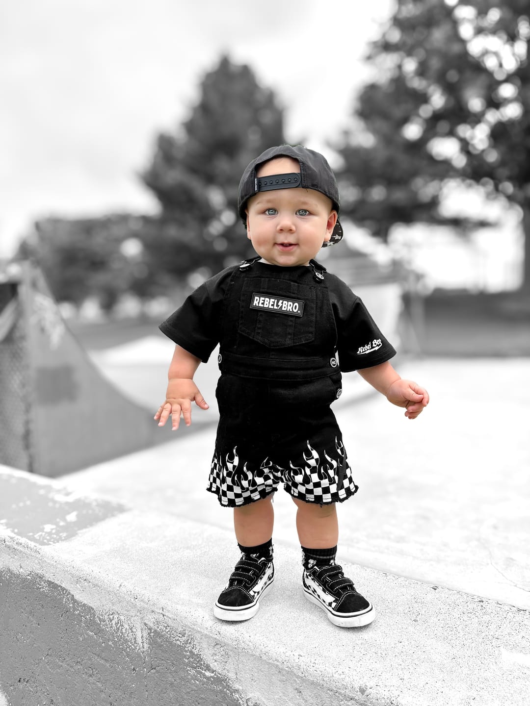 Customer photo review of Cut Off Overalls in Harley