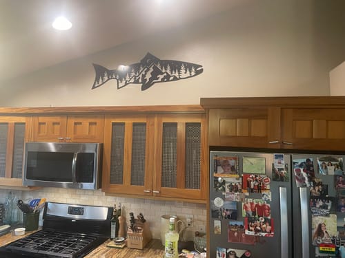 Customer photo review of Trout Fish Design - Metal Wall Art