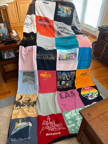 Customer photo review of Classic T-Shirt Blanket