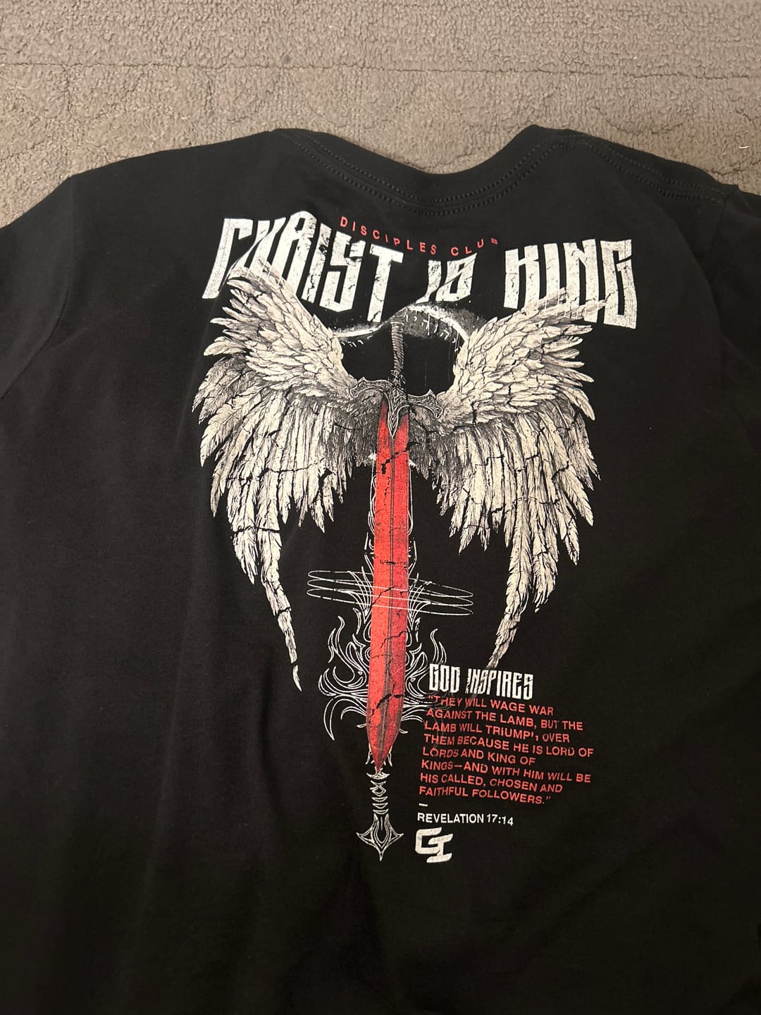 Customer photo review of 'Christ Is King' T-Shirt
