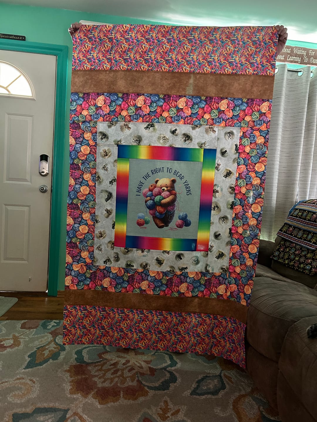 Customer photo review of Packed Balls of Yarn Fabric