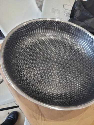 Customer photo review of TrueClad - Hybrid Pan, Non Toxic - Non Stick