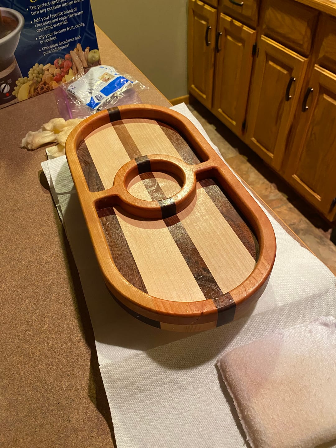 Customer photo review of 15.5x7.75" Three Pocket Tray 03 Acrylic Router Template