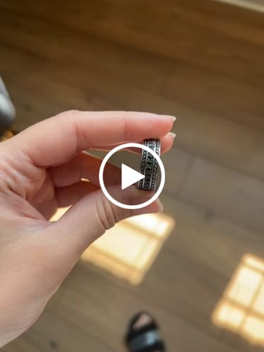 Customer video review of 8mm Black Stone Band