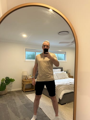 Customer photo review of Ultra-Stretch 9” Chino Shorts - Navy