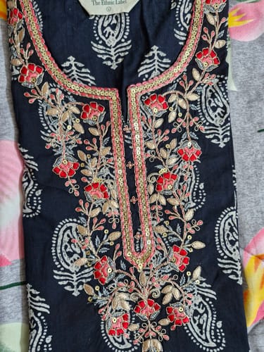 Customer photo review of "Kalpita" Embroidered Cotton kurta