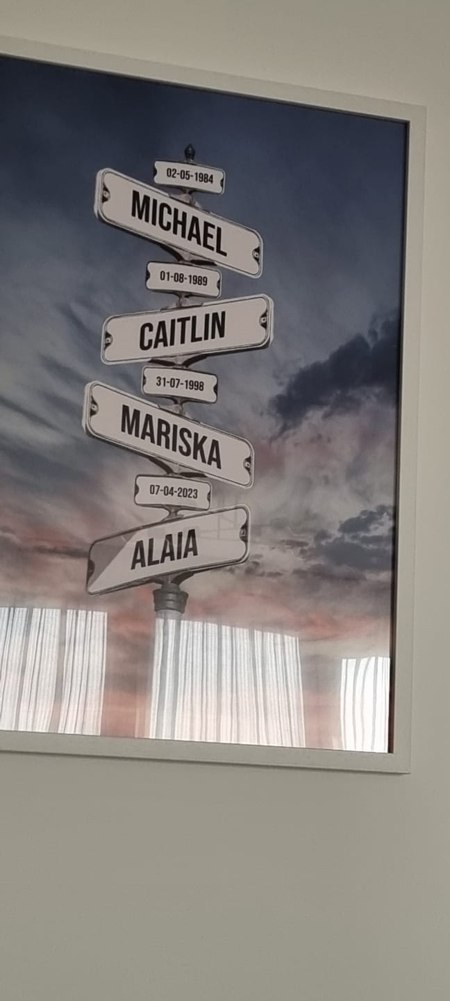 Customer photo review of Familienamen poster
