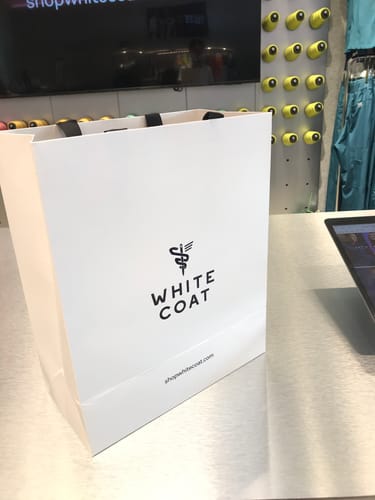 Customer photo review of White Coat Paper Bag