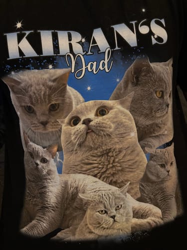 Customer photo review of 90er Vintage Katzen Foto - Individuelles T-Shirt