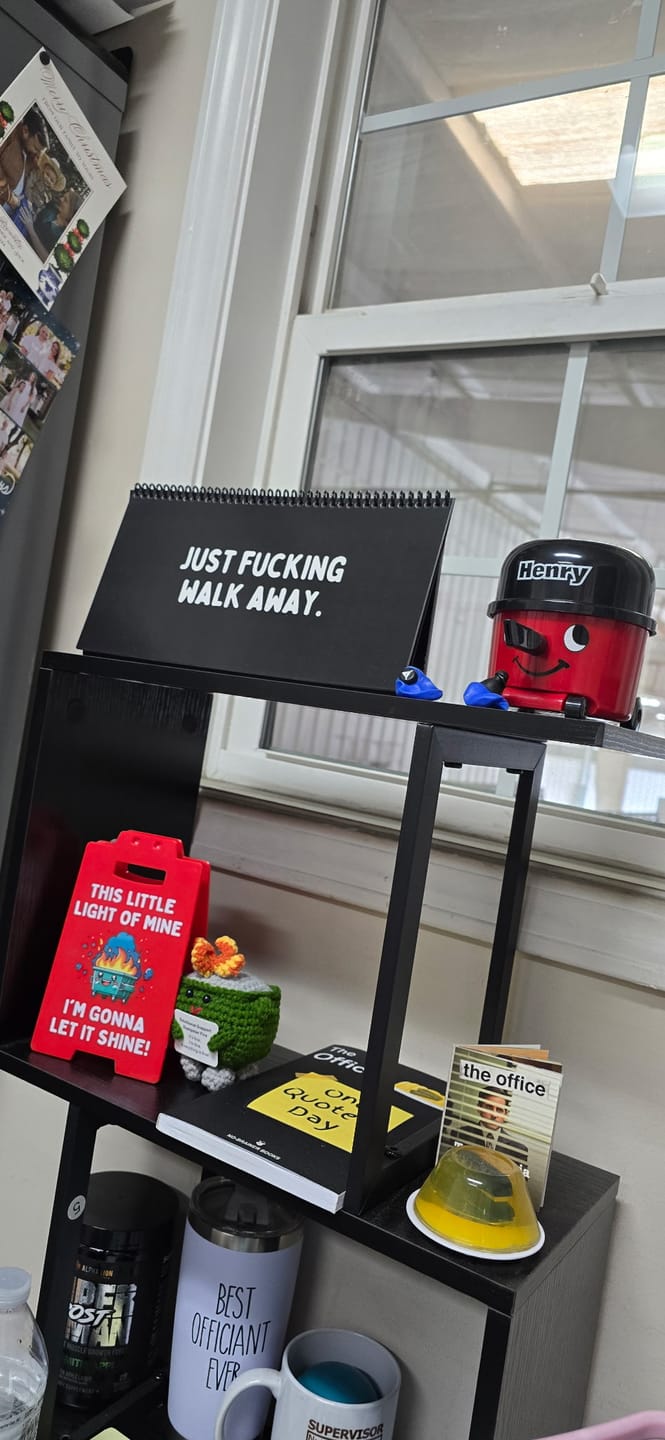 Customer photo review of The Daily Mood Desk Sign for People That Like To Say F*ck Black