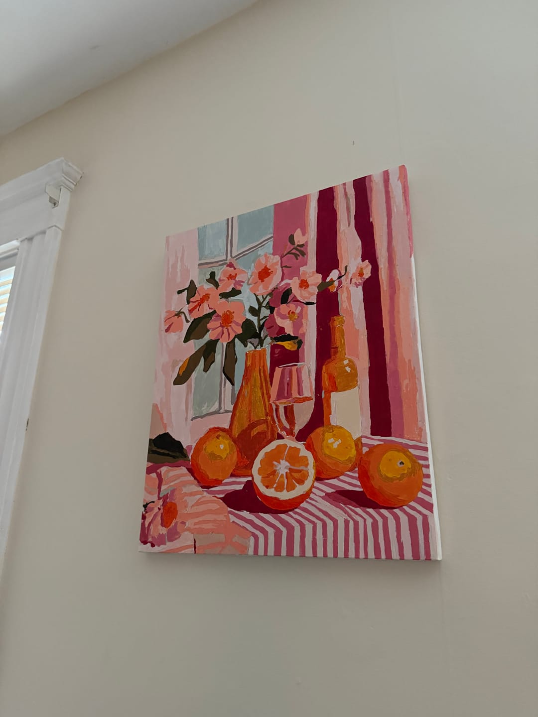 Customer photo review of Orange Wine and Flowers | Paint by Numbers