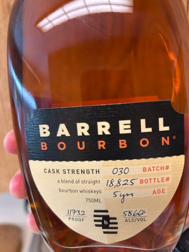 Customer photo review of Barrell Bourbon Batch No. 030 (750ml)