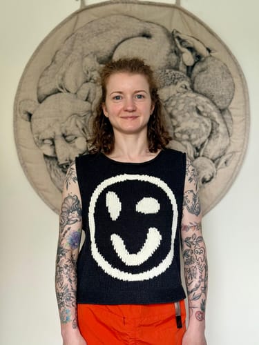 Customer photo review of Old Skool Cotton Tank Top - Charcoal