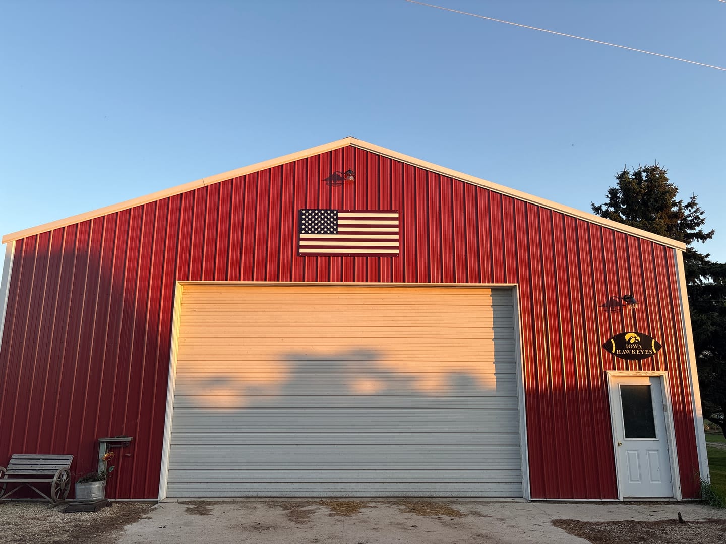 Customer photo review of Metal Large Patriotic Signs - US Flag Metal Barn Signs