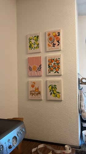 Customer photo review of Malen nach Zahlen – 6 Mini-Gemälde | Italienisches Obst- und Getränke-Set