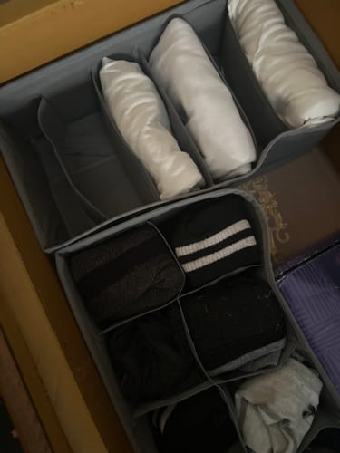Customer photo review of Qoolish 4-Pack Undergarments Drawer Organizers (Available in 6 Colors)