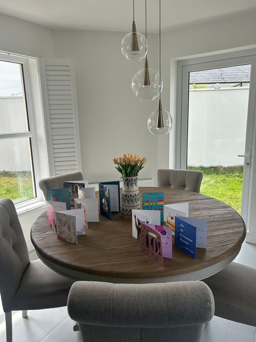 Customer photo review of Large Tapered Vase | Blue Blooms