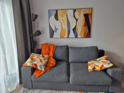 Customer photo review of Abstract Portrait Canvas Art #AE016