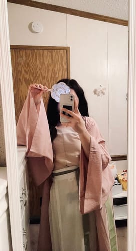 Customer photo review of Wan Hui Zhou 晚回舟 Late Return to the Boat Song Dynasty Beizi Jacket & Baidiequn Ruqun Set
