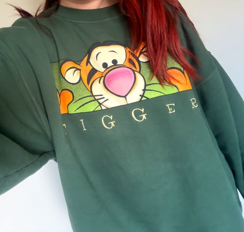 Customer photo review of Vintage Green Tigger Sweatshirt (2XL)