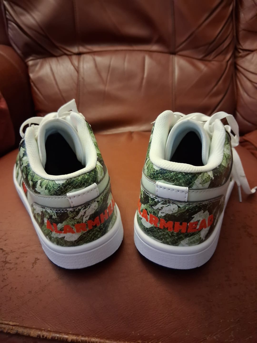 Customer photo review of Custom AJ1-Inspired Low Top Sneakers | Retro Basketball-Inspired Style Shoes | Personalized With Name, Logo | Gift for Sneaker Fans, Events, Corporate Use | AJ1-C03200