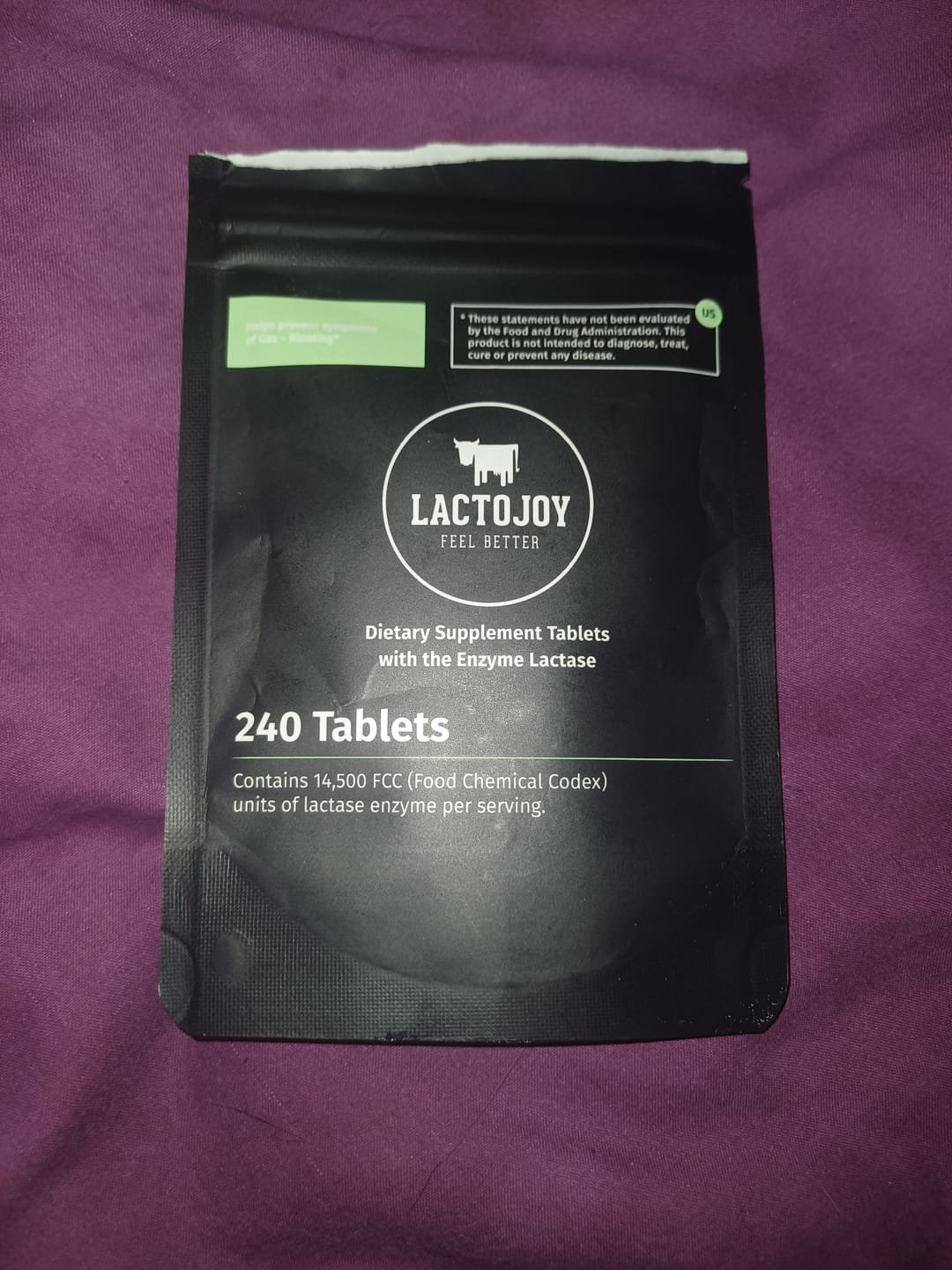 Customer photo review of LactoJoy Lactase Pills - 14.500 FCC - 240 pcs refill bag