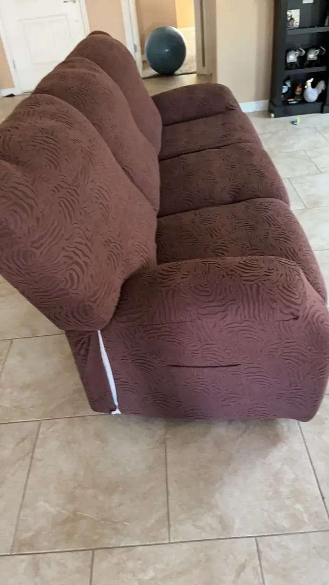 Customer photo review of Leopard Recliner Cover Stretch Sofa Slipcover With Elastic Bottom