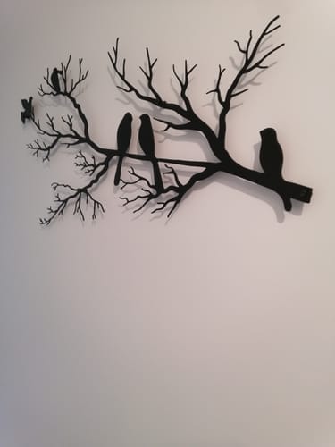 Customer photo review of Décoration murale en métal moderne - Oiseaux sur branche (V.2)