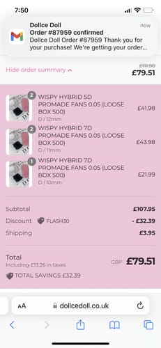 Customer photo review of 0.20 Flat Split Tip Cashmere Eyelash Extensions (16 lines)