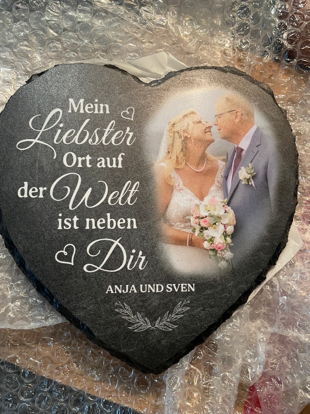 Customer photo review of Neben dir - Paar-Schieferherz