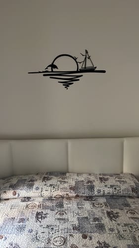 Customer photo review of Décoration murale en métal - Lever du soleil (SUN.02)