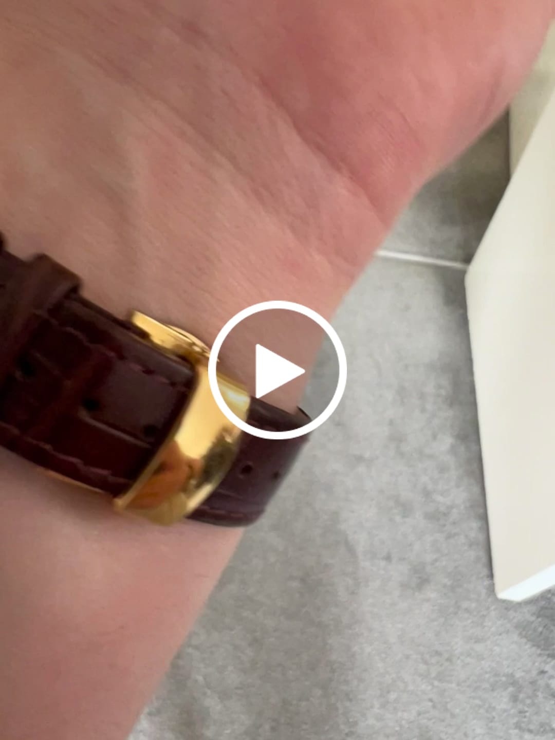 Customer video review of Genuine Leather Calfskin Premium Watch Strap with Stainless Steel Deployant Butterfly Clasp