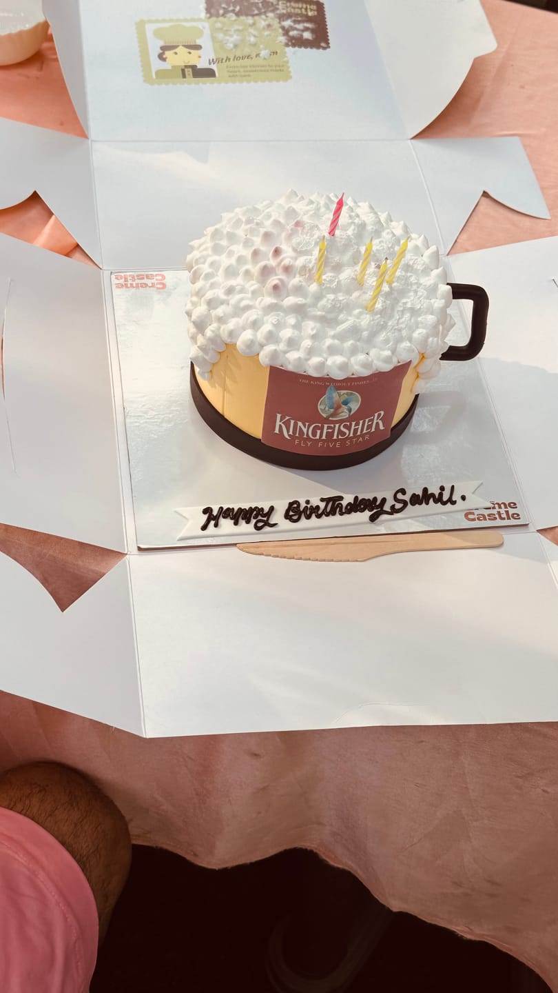 Customer photo review of Beer Custom Cake