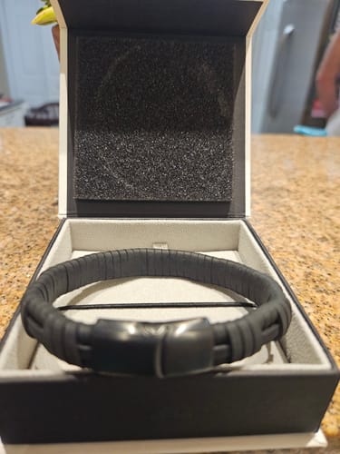 Customer photo review of Intricate Braid Leather Bracelet