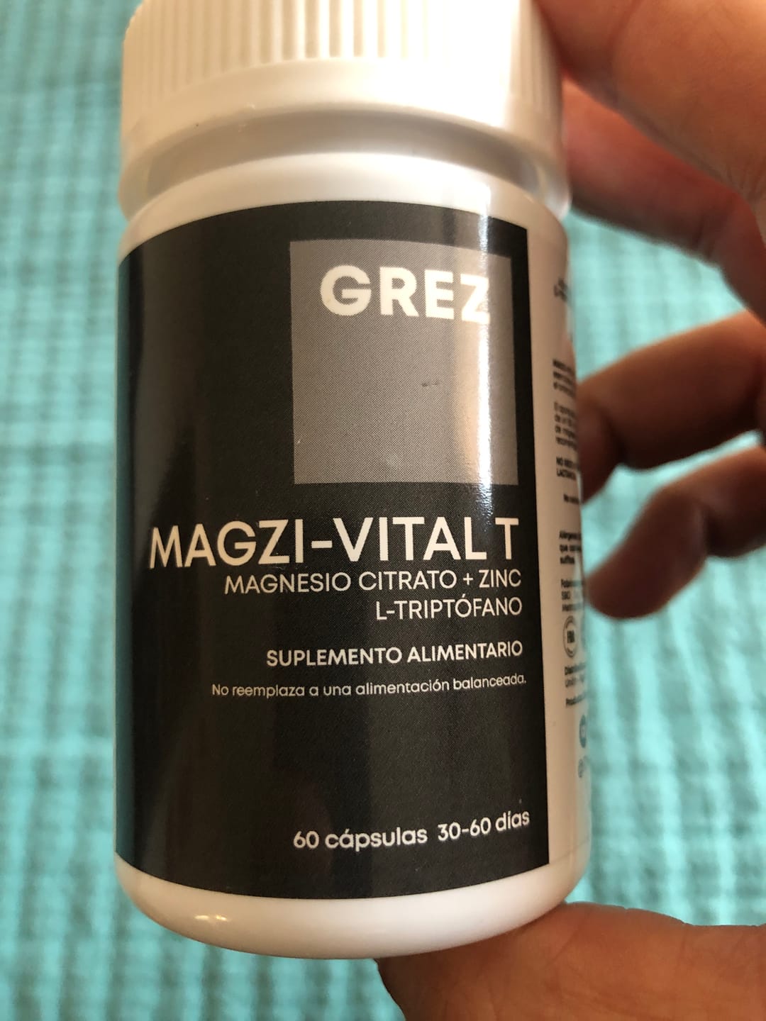 Customer photo review of MAGZI-VITAL T - Magnesio bisglicinato + Zinc + Aminoácido para el Sueño - 60 cápsulas