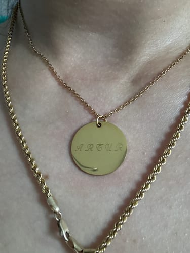 Customer photo review of Coin | Halskette + Gravur