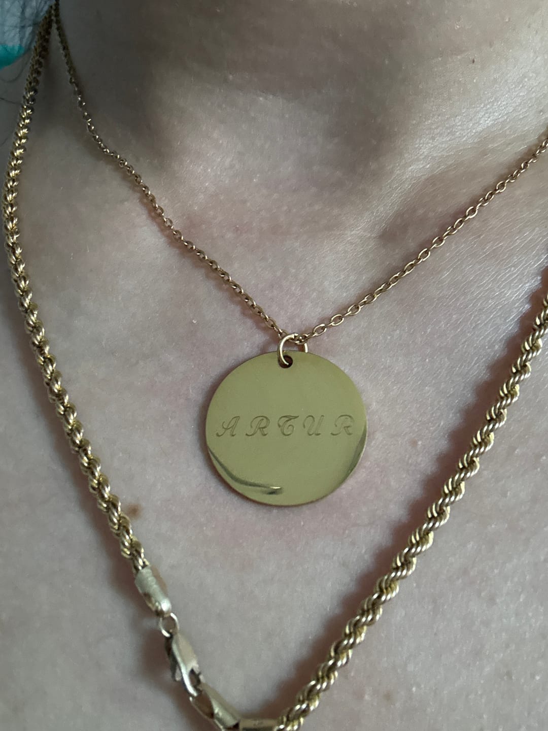 Customer photo review of Coin | Halskette + Gravur