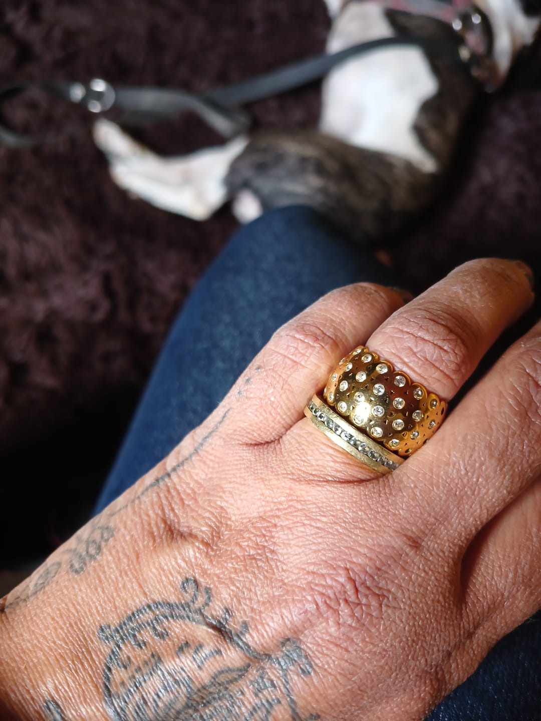 Customer photo review of Anel Valenciana Banhado em Ouro 18K