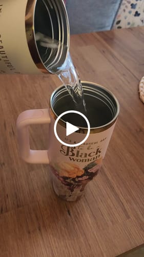 Customer video review of Pink “Royalty Blossomed” 40oz Insulated Tumbler – "It’s a Beautiful Day to be a Black Woman"