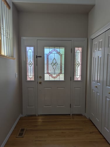 Customer photo review of ODL Perspectives Low-E Door Glass - Textured Cumulus - 10" x 38" Frame Kit