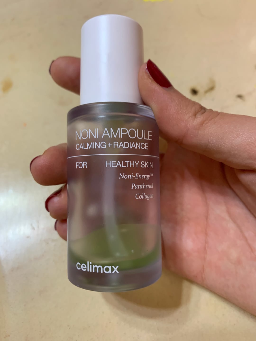 Customer photo review of Noni Ampoule Calming + Radiance