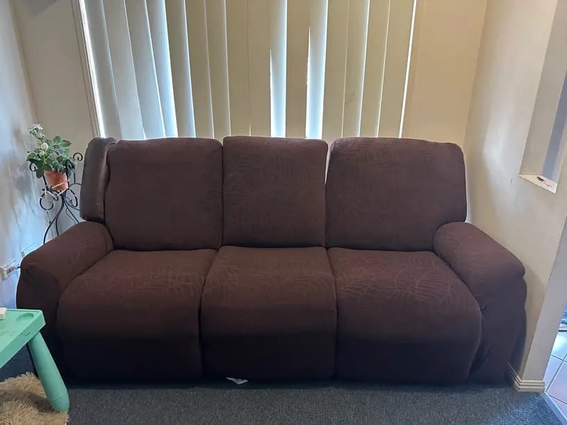Customer photo review of Leopard Recliner Cover Stretch Sofa Slipcover With Elastic Bottom
