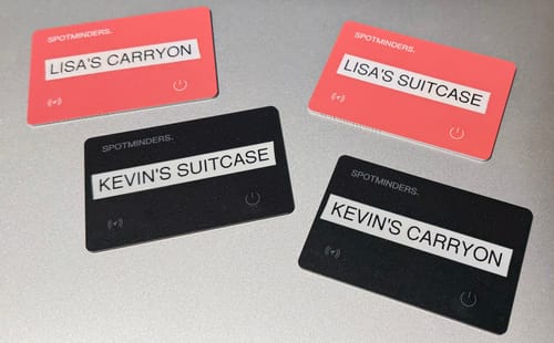 Customer photo review of SPOTMINDERS. Tracking card