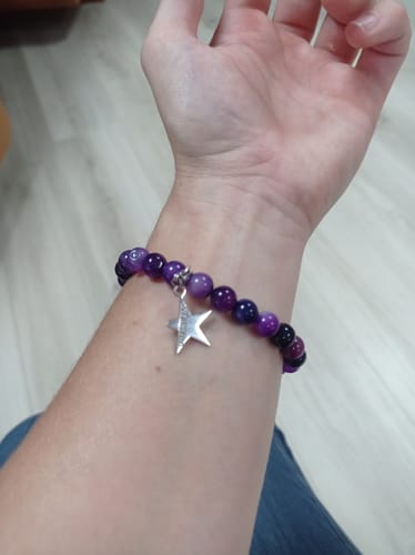 Customer photo review of »Don’t Panic - angstfrei« Armband aus echtem Lavendelachat