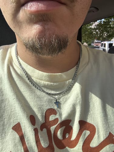 Customer photo review of ROPE CHAIN 3MM | Silver