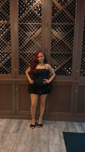 Customer photo review of Sophia Rose 3-D Skirt Set -Black