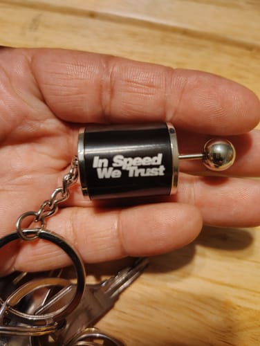 Customer photo review of Functional Shifter Keychain