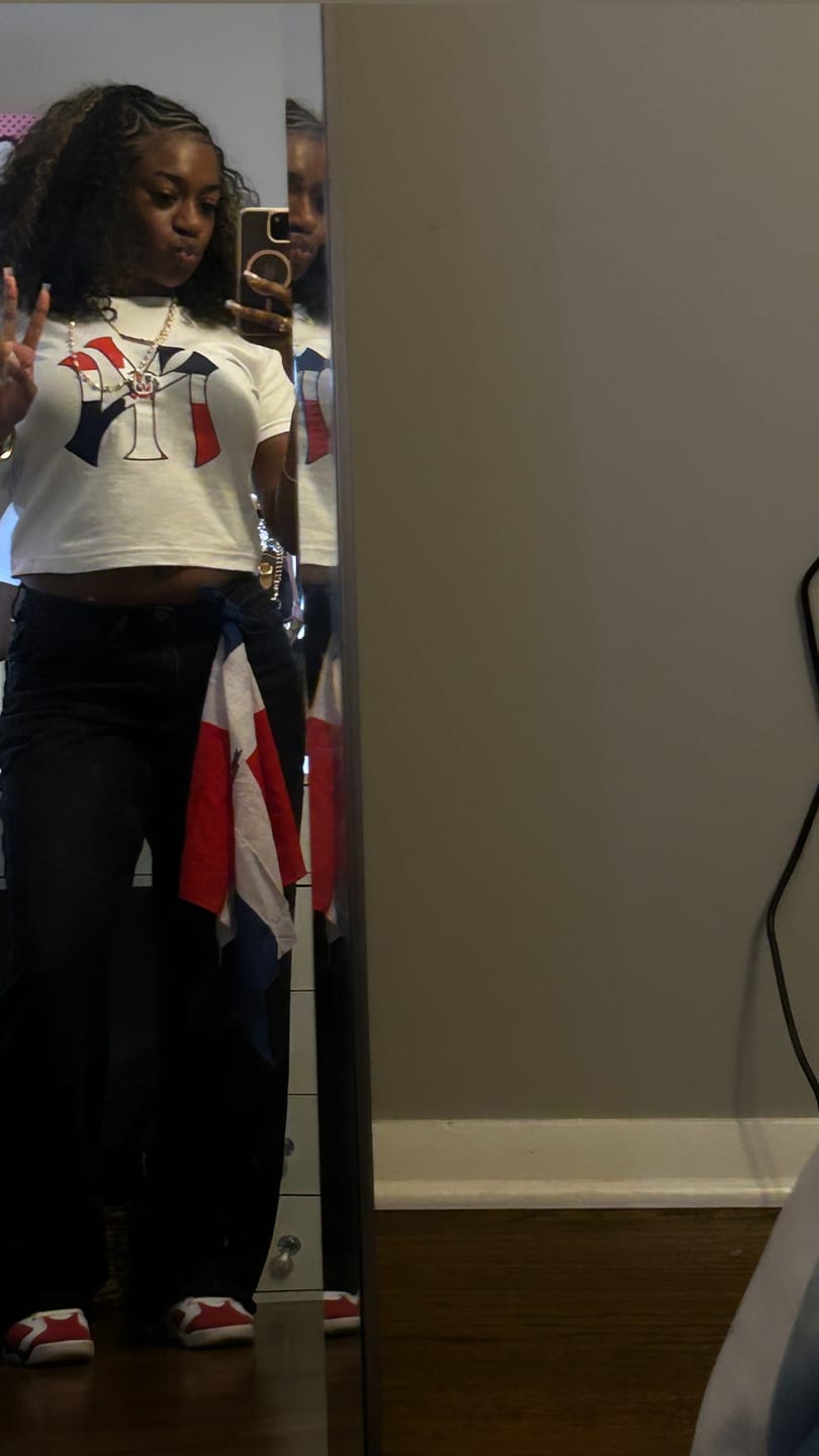 Customer photo review of Caribbean Flags x NY Baby Tee