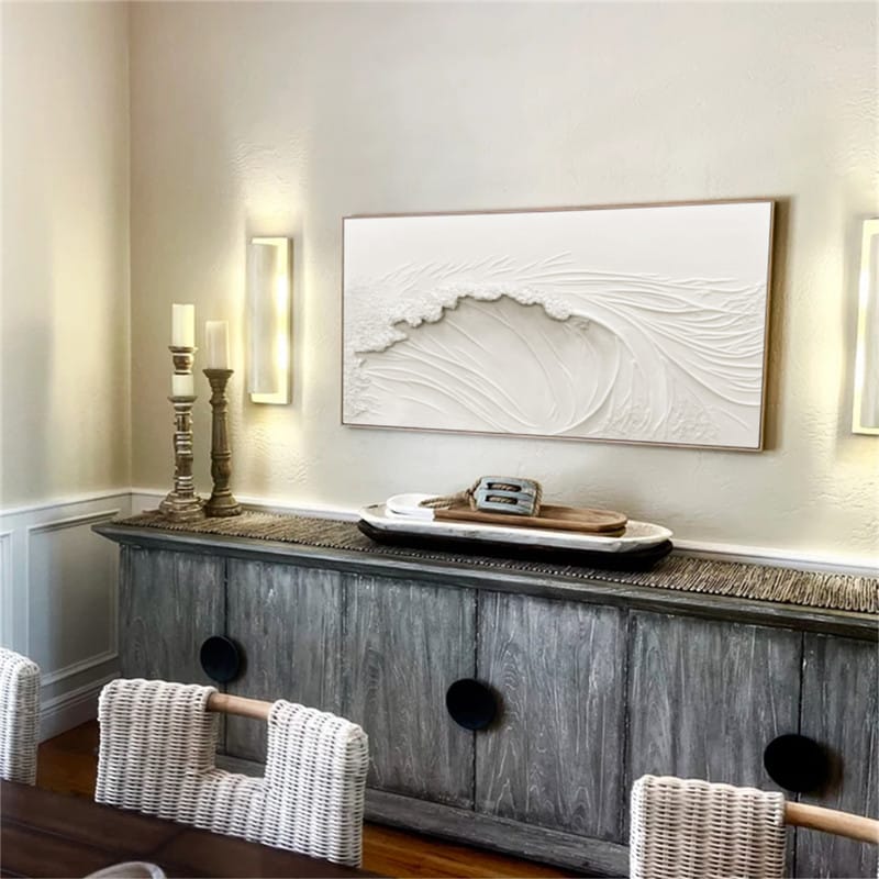 Customer photo review of Ocean And Sky Textured Painting Canvas #OS035