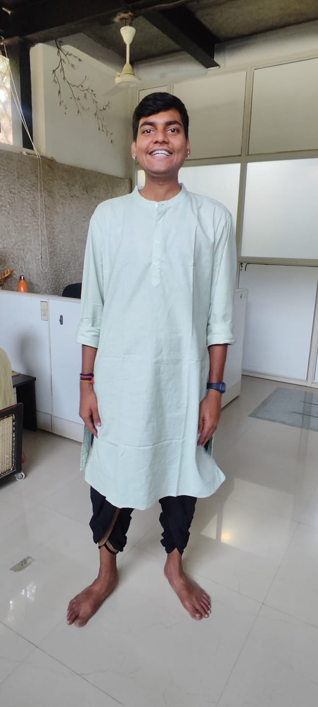 Customer photo review of Men Mint Green Airy Linen Long Kurta